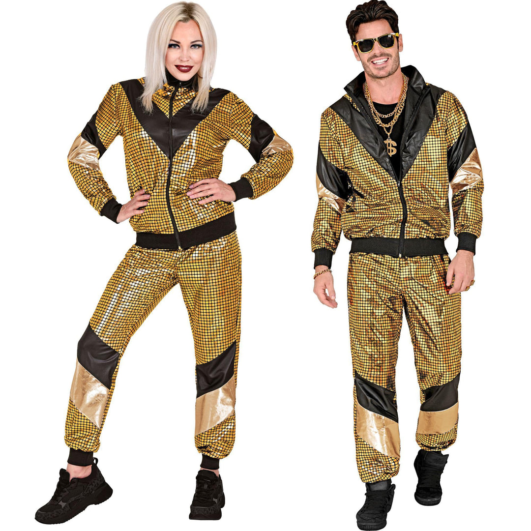 W WIDMANN MILANO Party Fashion - Trainingsanzug Disco Style Gold M, Gold M