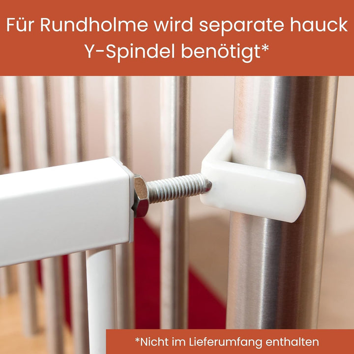 hauck Treppenschutzgitter / Türschutzgitter Open N Stop KD mit 9 cm Verlängerung für Breiten 84 - 89