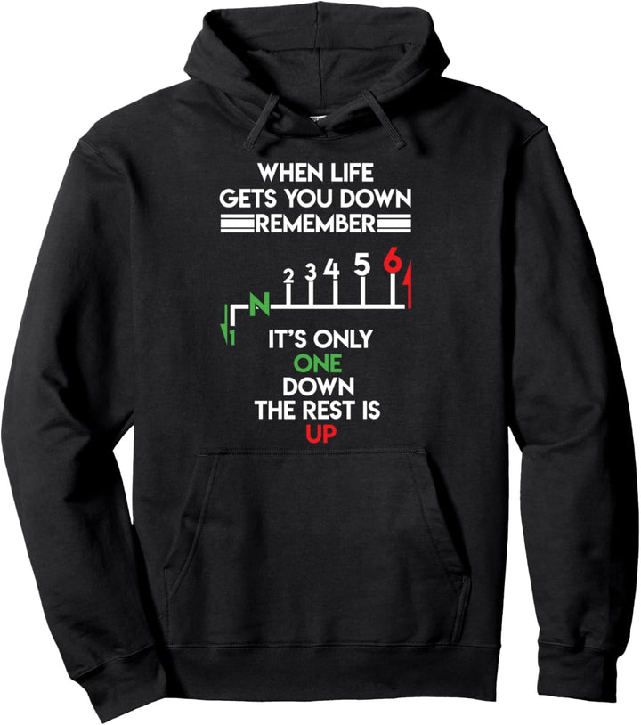 Motorbike Motorcycle Gears When Life Gets You Down Geschenk Pullover Hoodie