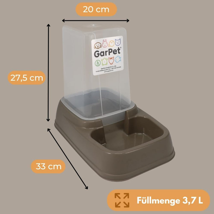 2er Set Automatischer Futterspender Wasserspender 2in1 Futterautomat Wasserautomat für Hunde Katzen