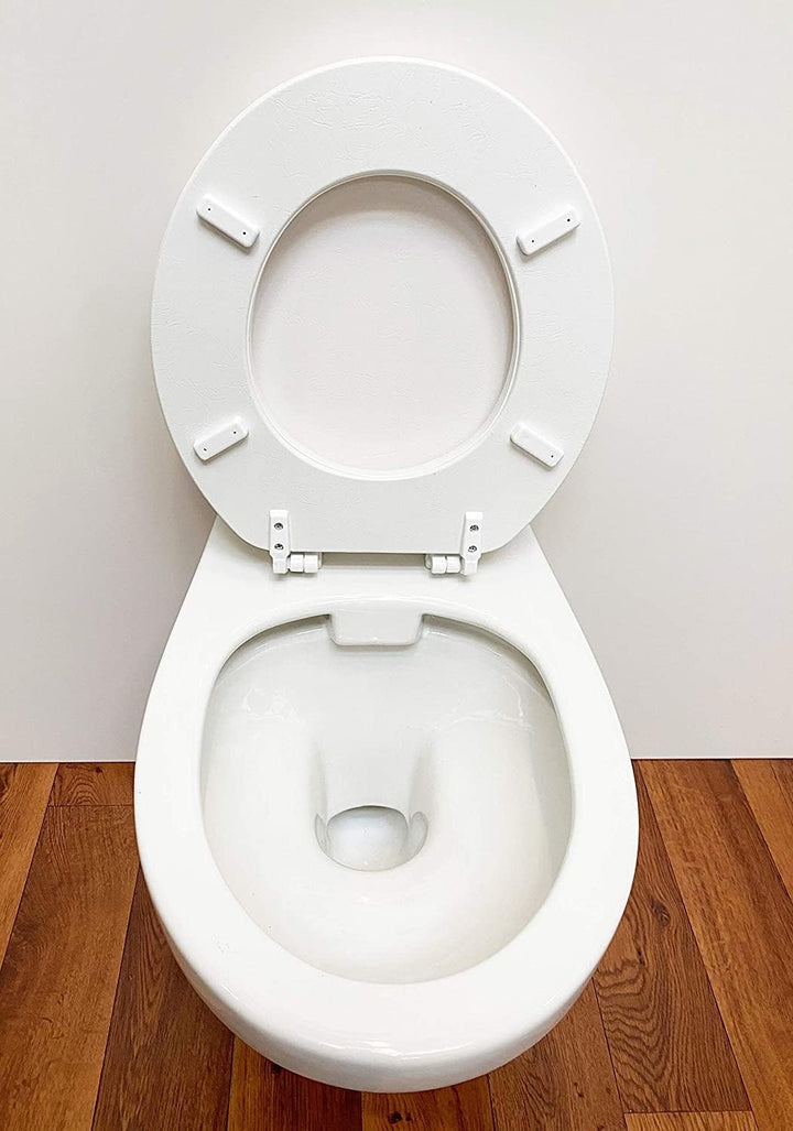 ADOB weich gepolsterter Soft WC Sitz Klobrille für bequemes Sitzen, Farbe weiss, 43012