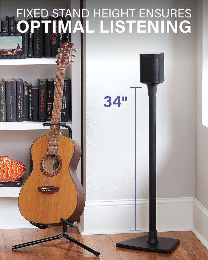 Sanus Kabelloser Lautsprecherständer für Sonos One, One SL und Play:1, einfache Montage in 15 Minute
