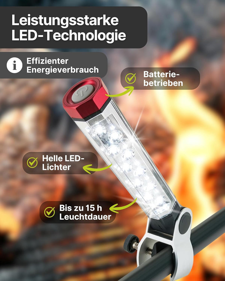 SCHWAIGER GLED0010 Grillleuchte BBQ LED Lampe Grill-Lampe Grillen Grillbeleuchtung neigbar drehbar S