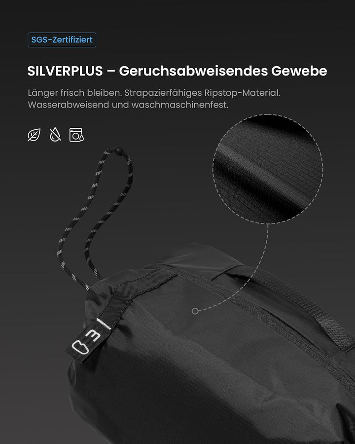 tomtoc Komprimierbarer Multifunktions-Schuhbeutel für Reisen, Aufbewahrung, Fitnessstudio, Geruchshe