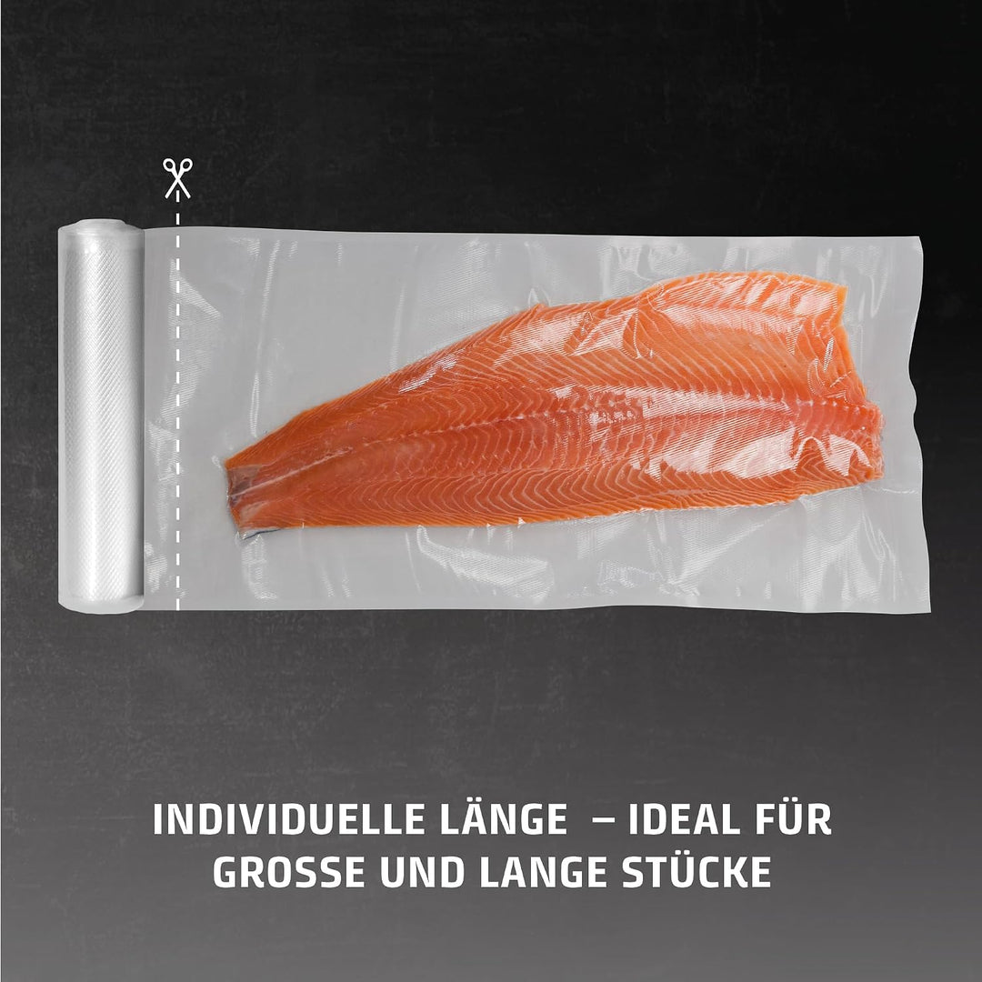 CASO 6 Sterne Profi-Folienrollen 30 x 600 cm, 2 Rollen, für alle Vakuumierer, SousVide-geeignet, wie