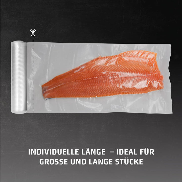 CASO 6 Sterne Profi-Folienrollen 30 x 600 cm, 2 Rollen, für alle Vakuumierer, SousVide-geeignet, wie