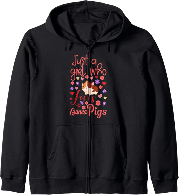 Girls Guinea Pig Cute Gift Just A Girl Who Loves Guinea Pigs Kapuzenjacke