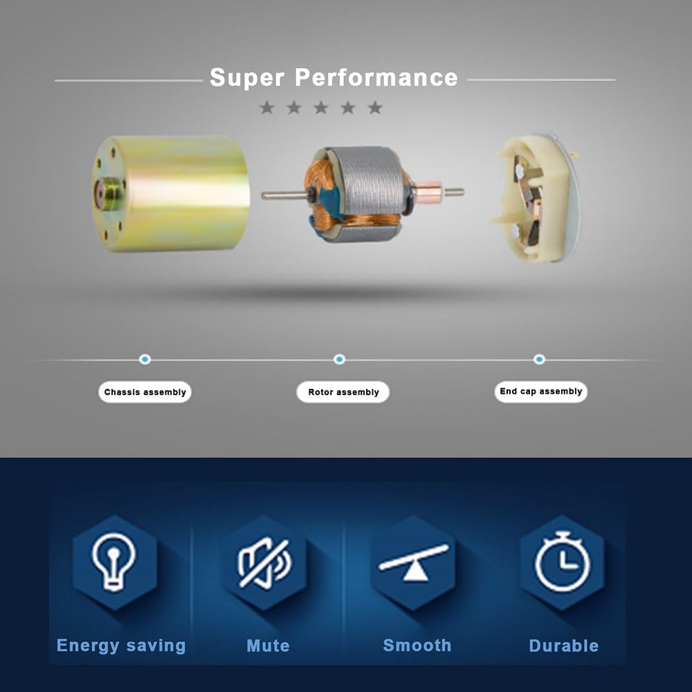 Greartisan DC 12V 10RPM Getriebemotor Hohe Drehmoment Elektrische Mikrodrehzahl Reduktion Getriebemo