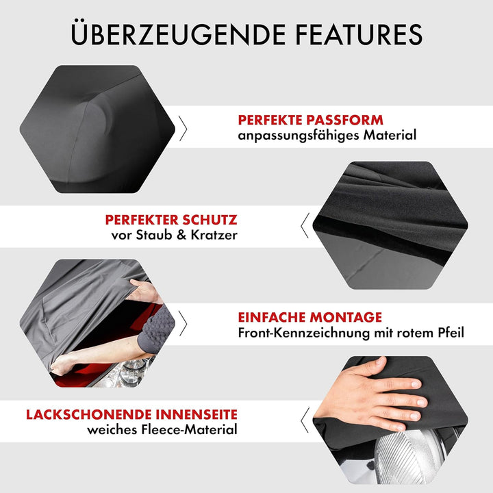 Walser Abdeckung Auto Indoor Stretch Basic, Autoabdeckung Winter, staubdichte Autogarage Abdeckung,