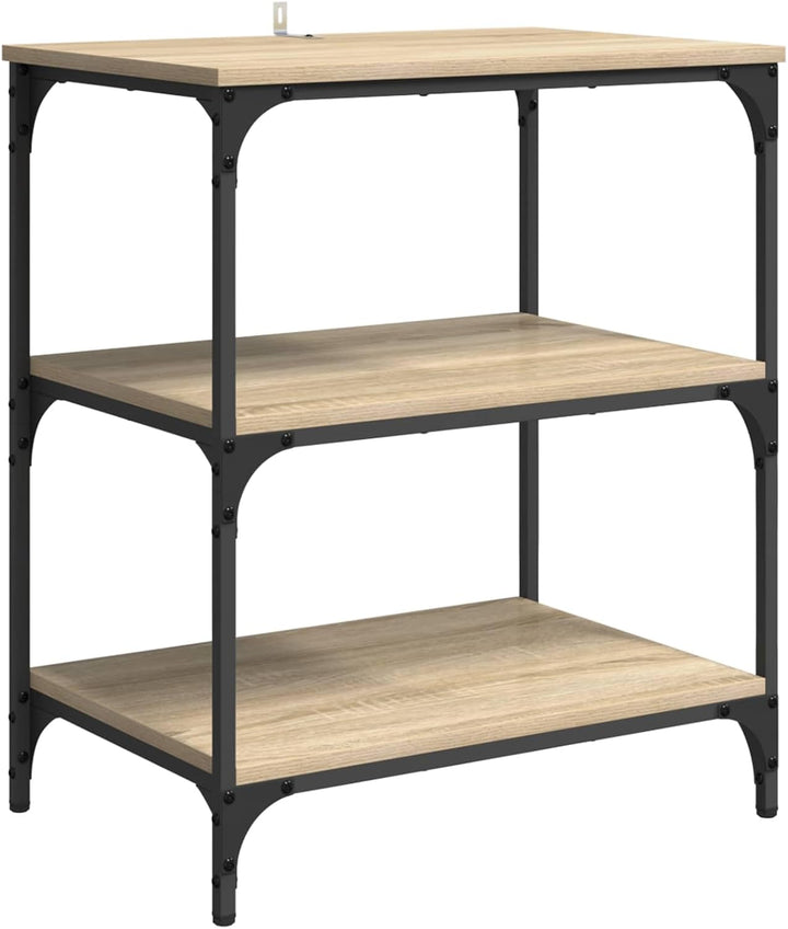 vidaXL Küchentrolley Sonoma-Eiche 60 x 41 x 76 cm Holzwerkstoff, Brauner Küchenwagen, moderner Troll