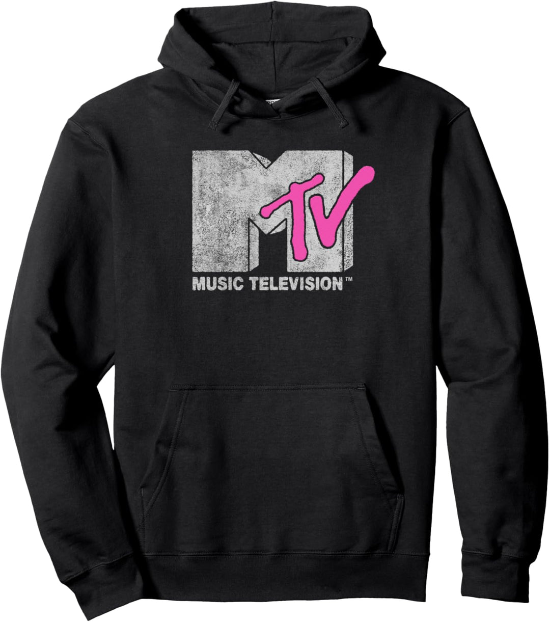 MTV Faded Pink MTV Logo Pullover Hoodie