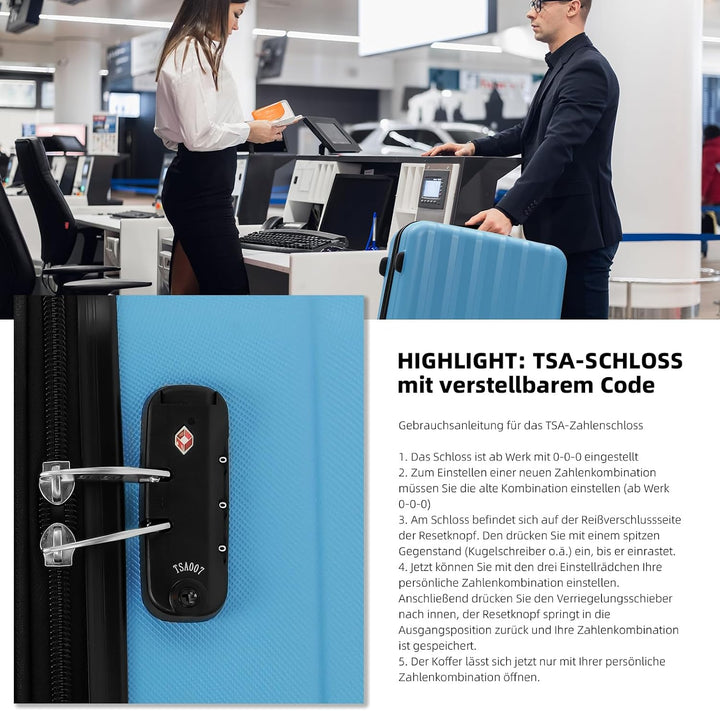 BEIBYE TSA-Schloss 2080 Gepäck Zwillingsrollen Reisekoffer Koffer Trolley Hartschale Dehnungsfuge (T