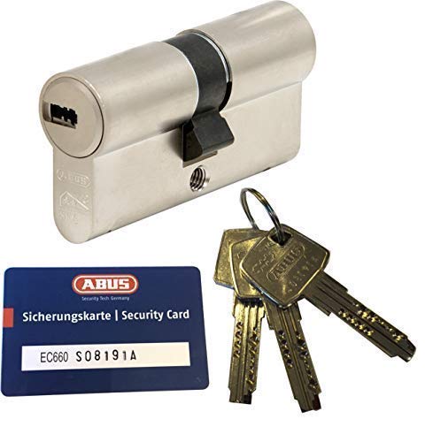 ABUS EC660 Profil-Doppelzylinder Länge (a/b) 28/34mm (c=62mm) mit 3 Schlüssel, mit Sicherungskarte