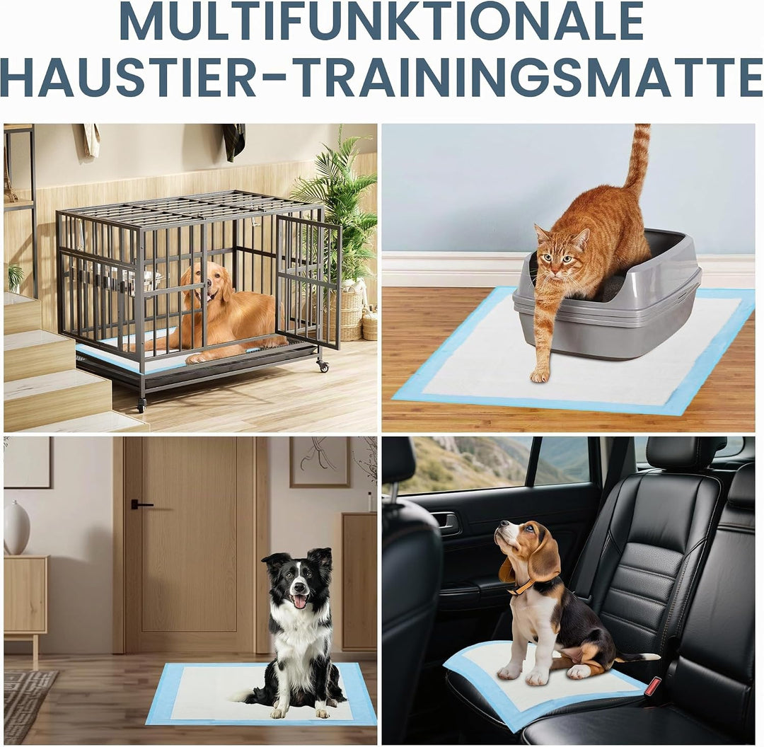 PIPI Matten für Hunde, 100 Stück Trainingspads, Wickelunterlagen Einweg 60X60cm, Einmalunterlagen, A