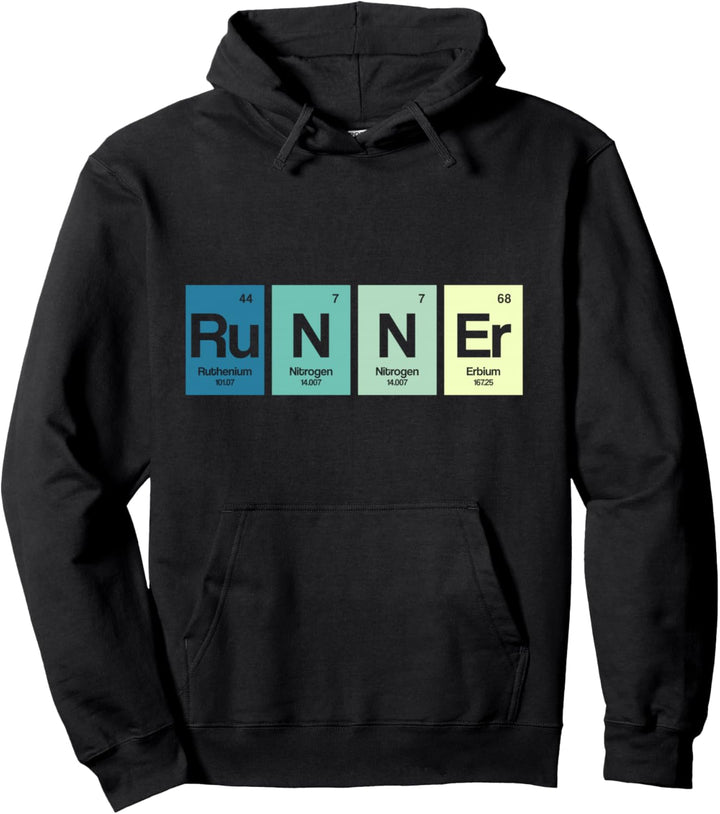 Läufer Periodensystem Funy Marathon Läufer Jogger Geschenk Pullover Hoodie
