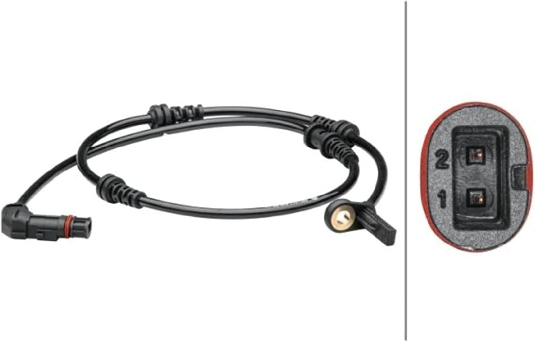 HELLA 6PU 012 679-321 Sensor, Raddrehzahl - 2-polig - Vorderachse beidseitig - Gesamtlänge: 856mm