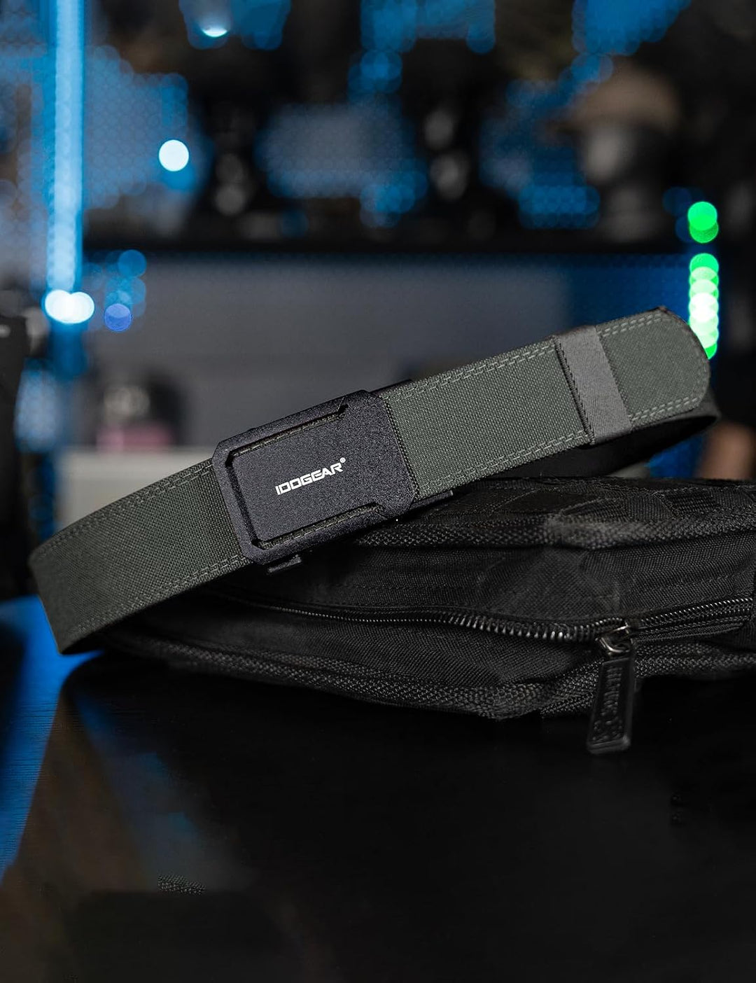IDOGEAR Schnellverstellbarer taktischer Ratschengurt | Strapazierfähiges 1000D-Nylon für EDC, CCW un