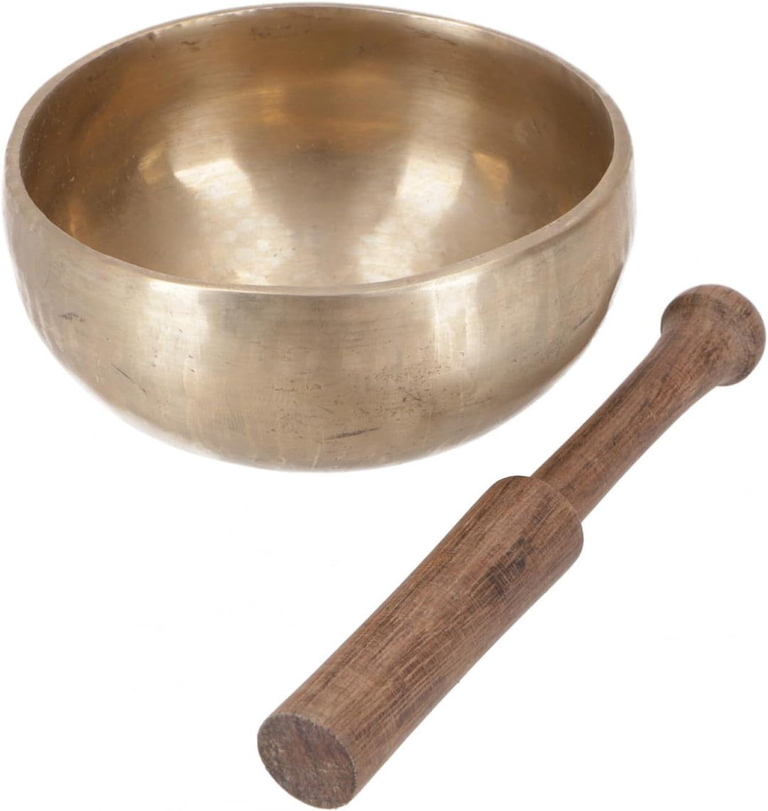 GURU SHOP Handgearbeitete Klangschale mit Langanhaltendem Ton, Tibet Klangschale - 17 cm, 17 cm