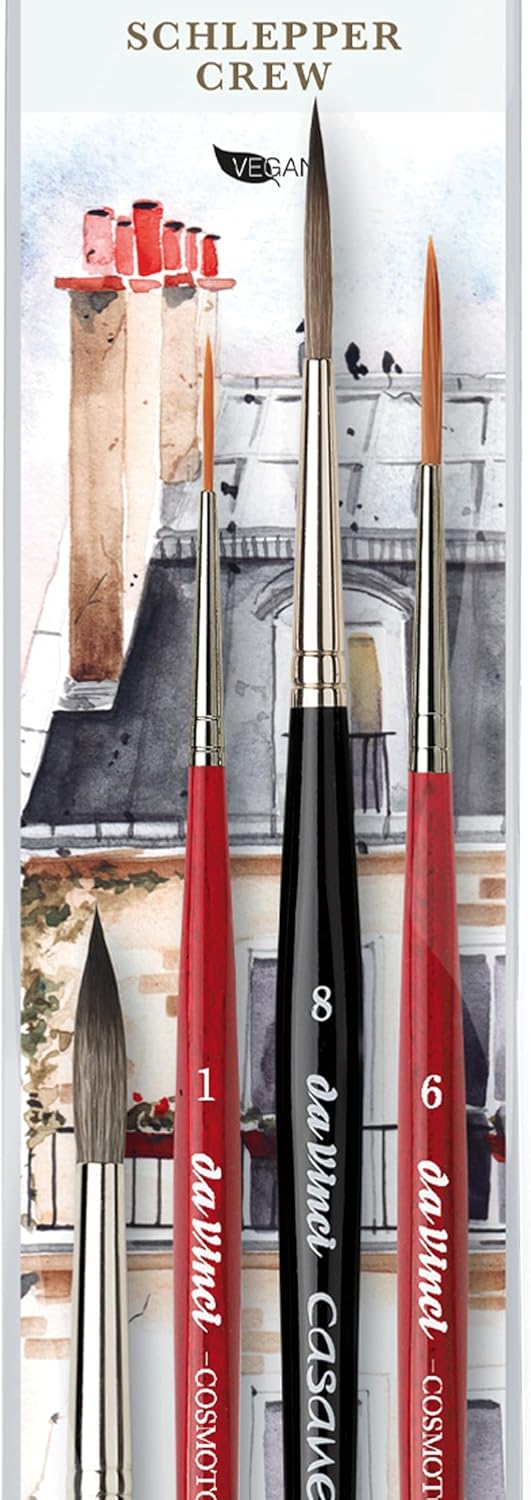 Da Vinci Urban Watercolor Journey Schlepperpinsel-Set 5602 Mehfarbig 1-8