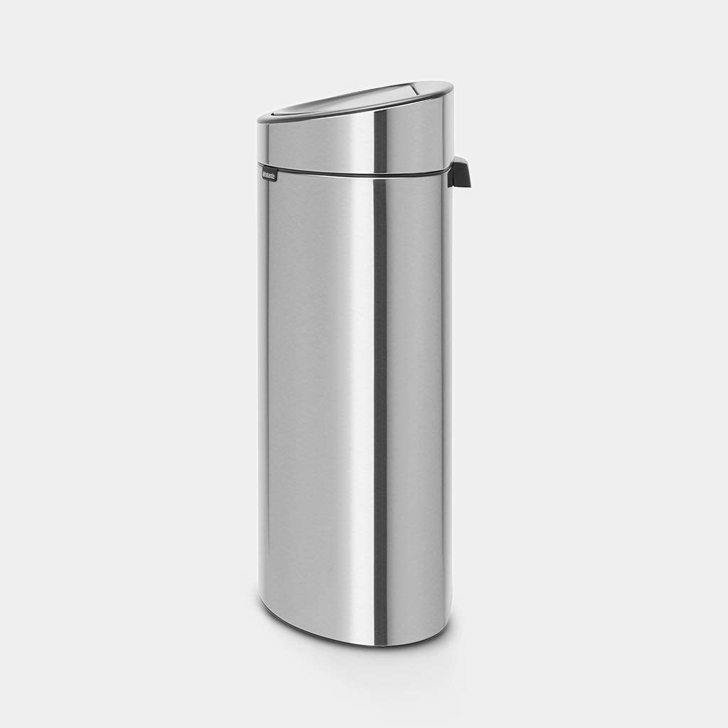 Brabantia 114823 Touch Bin New mit herausnehmbaren Kunststoffeinsatz, 40 L, Edelstahl, matt steel, 3