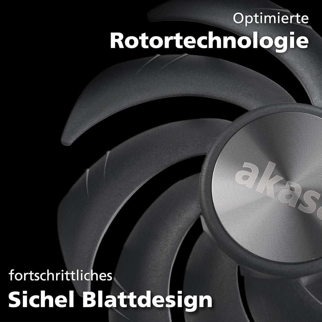 Akasa SOHO AR, Addressable RGB LED Fan, 120 mm PWM Fan, Low-Noise ARGB Case Fan, with ARGB Light Loo