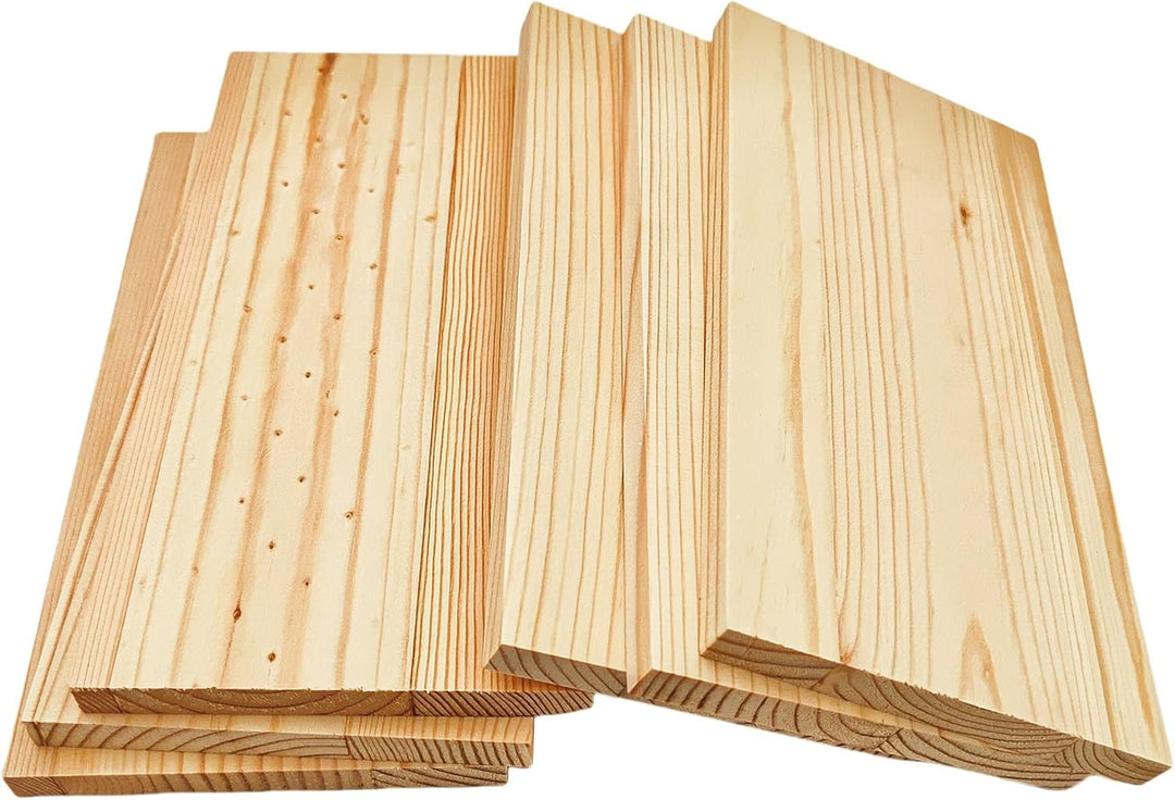 Rechteckige Holzbretter, unlackierte Holzblöcke zum Basteln, 20 x 10 x 1 cm, blanko, zum Schnitzen,