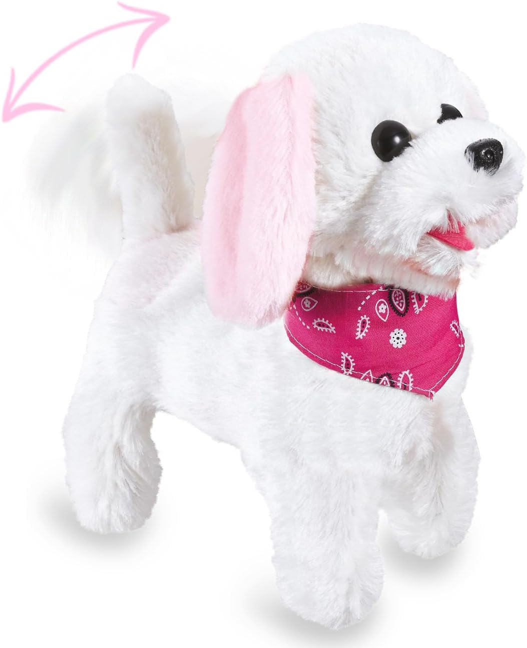 JAMARA Trixi RC Plüschhund 27MHz - laufender Hund mit Sound Plüsch, mit Fernsteuerung, Spielzeug Hun