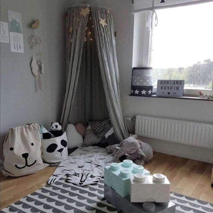 LINONI Baby Baldachin Betthimmel Chiffon Hängende Rund Moskitonetz für Babys Bett, Spielzelte, Kinde