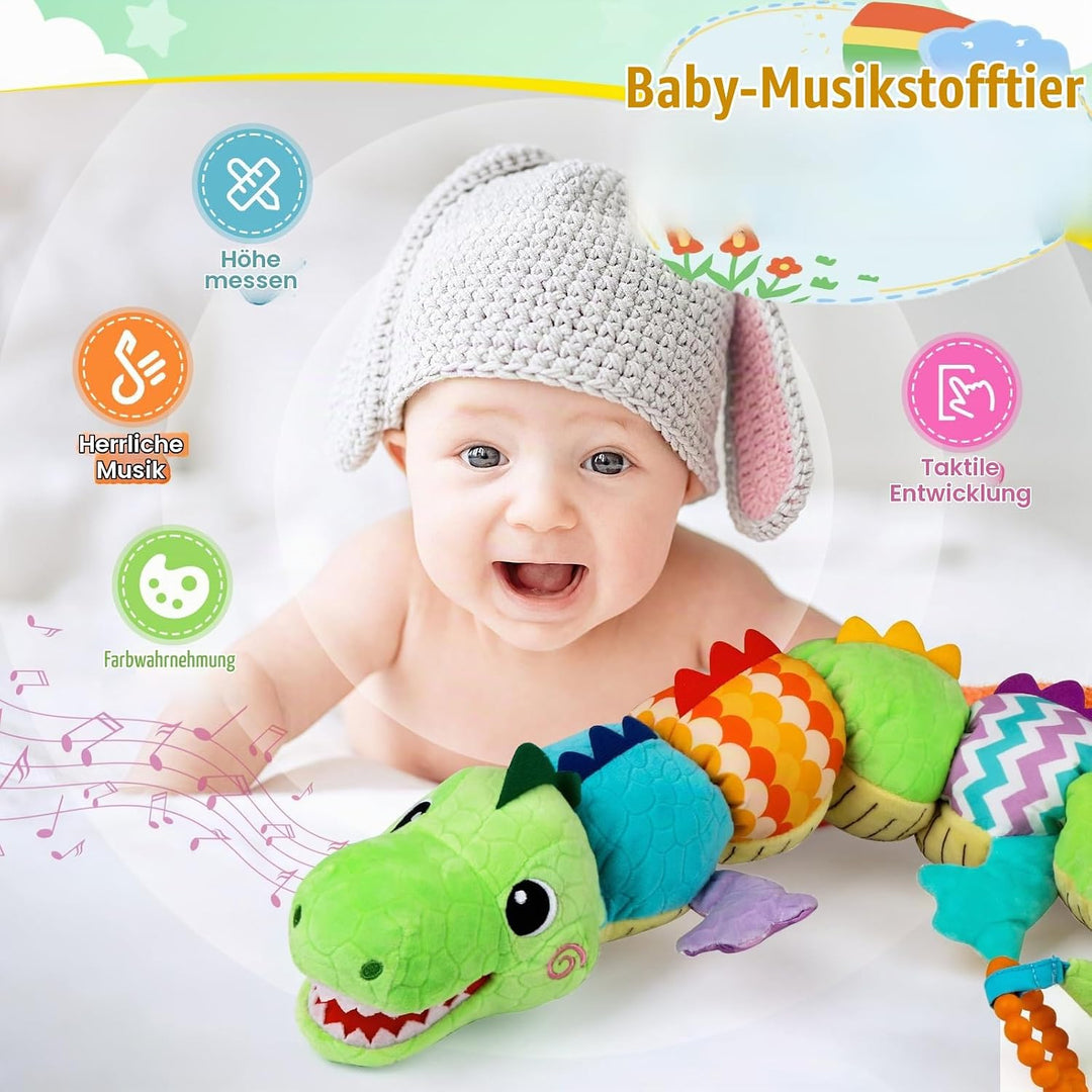 Musikalisches Raupe Spielzeug von für Babys, EnGiTores Raupe Plüschtier Spielzeug mit Knarren Rassel