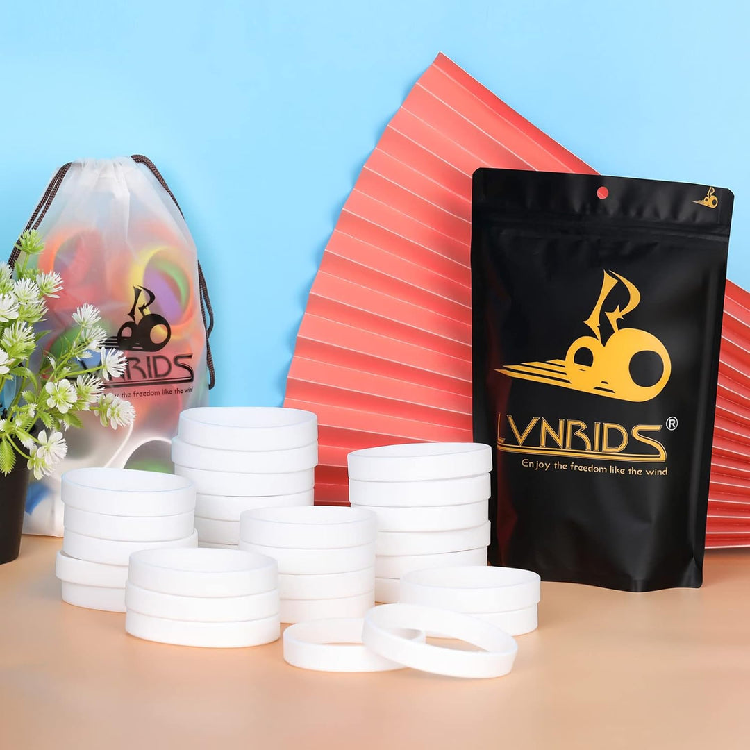 100 Stück Silikon Armbänder, Sport Party Gummi Elastic Armband Grosshandel Bulk-Armband für Kinder E