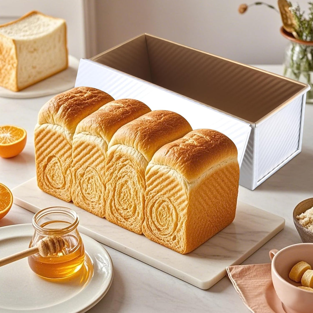 1000g Brotbackform, Toastbrot Backform mit Deckel, Antihaft Toastbrotform Kastenform Kuchen mit Belü