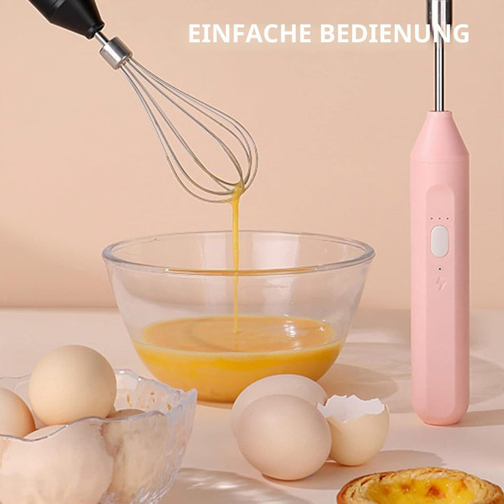 Elektrischer Handmixer, Wiederaufladbarer Handmixer, Schneebesen-Set, Kabellose Handküchenmaschine,