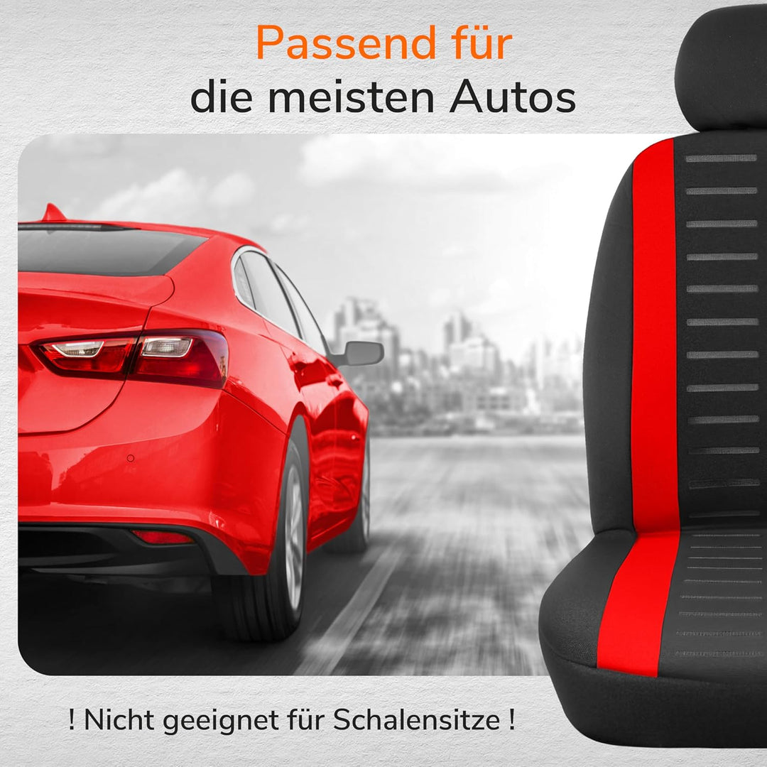 Upgrade4cars Autositzbezüge Set Universal Version 2026 | Auto-Schonbezüge für die Vordersitze &amp; Rück