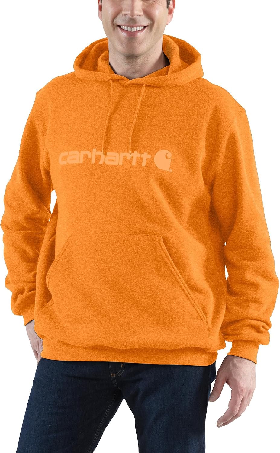 Carhartt Herren Loose Fit Midweight Logo Graphic Sweatshirt S Marmelade Heather, S Marmelade Heather