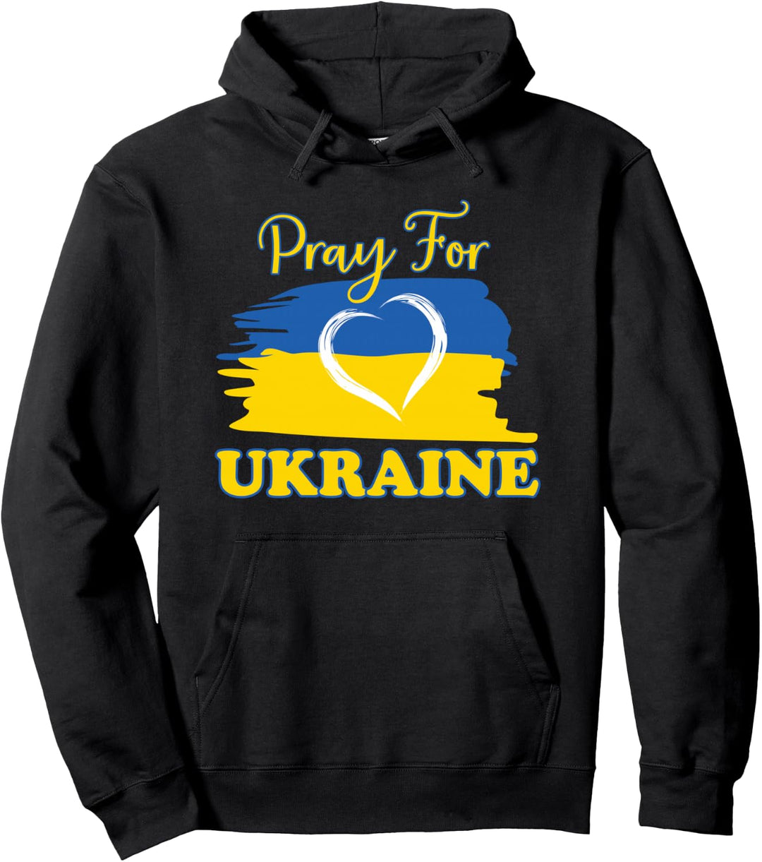 Pray for Ukraine Ukrainische Flagge Herz Pullover Hoodie