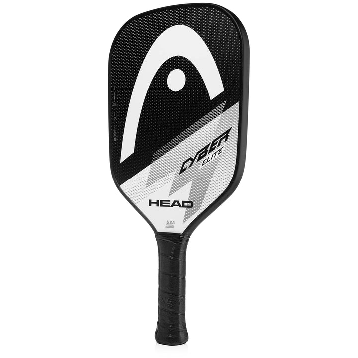 Head Cyber Elite Pickleball-Paddel, Fiberglas-Oberfläche, Schwarz/Weiss, Anfänger- bis Fortgeschritt