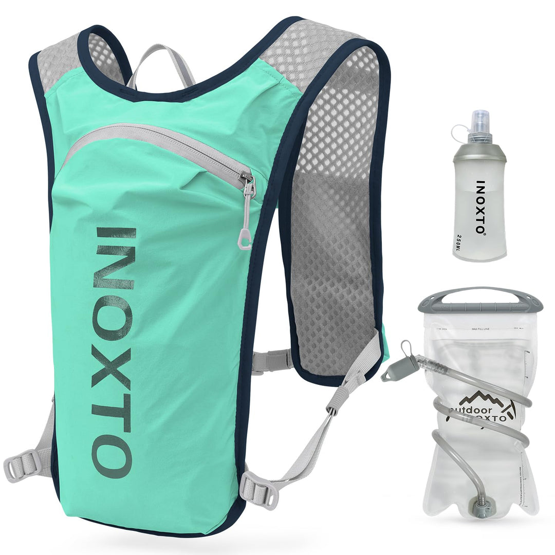 INOXTO Sport Wasserbeutel Weste Mit 1.5l Trinkblasen Running Weste Rucksack FüR Outdoor Wandern Trai