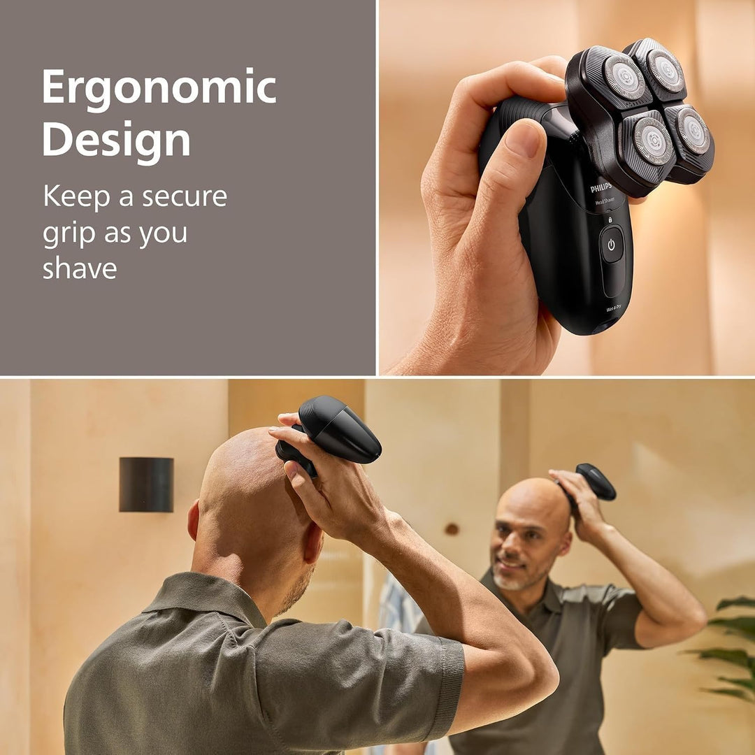 Philips Head Shaver Pro Series 5000 – Glatzenrasierer für Männer und Frauen, flexibler 360°-Scherkop