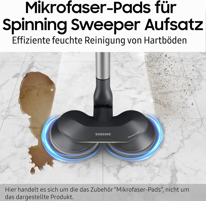 Samsung Mikrofaser-Pads für Spray Spinning Sweeper Wischaufsatz VCA-WBA95/GL, Wiederverwendbar, Anti
