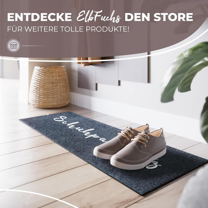 Schuhparkplatz Fussmatte 100x35cm Grau I Waschbare &amp; rutschfeste Indoor-Schuhmatte &amp; Abtropfmatte I