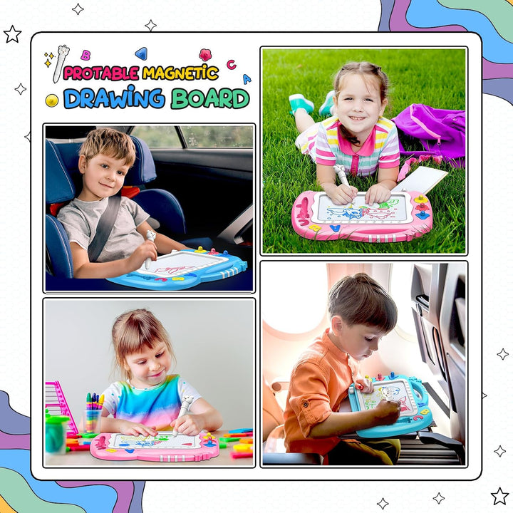 iKidiki Zaubertafel,Spielzeug ab 2 3 Jahre Junge Magnetische Maltafel Geschenk Junge 1-3 Jahre Magne