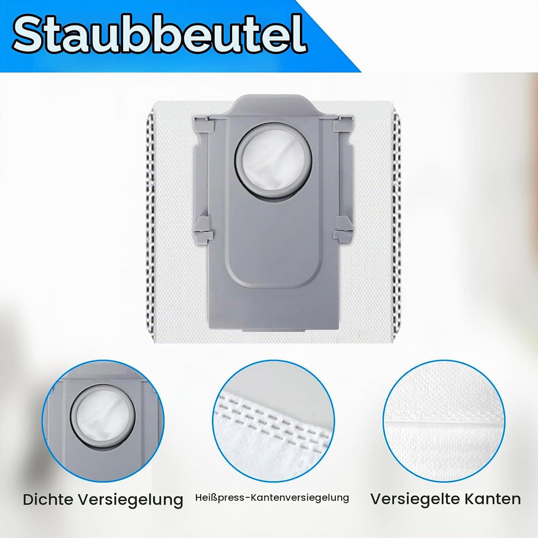 Ersatzteile ZubehörSet für roborock Saros Z70 Saugroboter, 4 HEPA-Filter, 4 Wischtücher, 4 Seitenbür