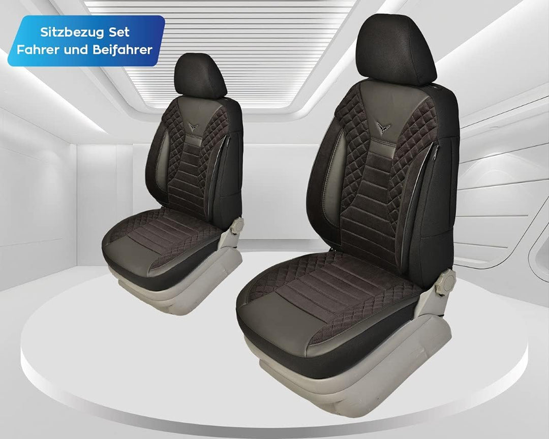BREMER SITZBEZÜGE Mass Auto Schonbezüge kompatibel mit Ford S-Max 2 Fahrer &amp; Beifahrer Set ab 2015 /