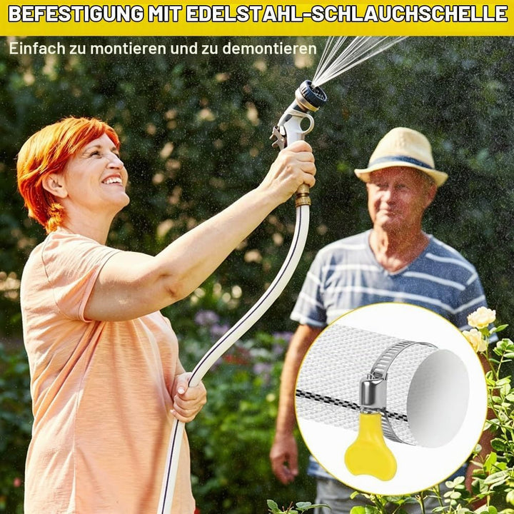 Gewebeschlauch 1 Zoll, 20m Flachschlauch Pumpenschlauch, 25mm Gewebeschlauchset Zubehör mit 4 Schlau