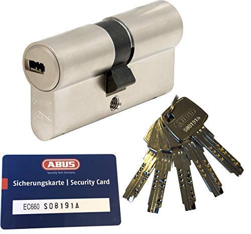 ABUS EC660 Profil-Doppelzylinder Länge (a/b) 50/55mm (c=105mm) mit 5 Schlüssel, mit Sicherungskarte