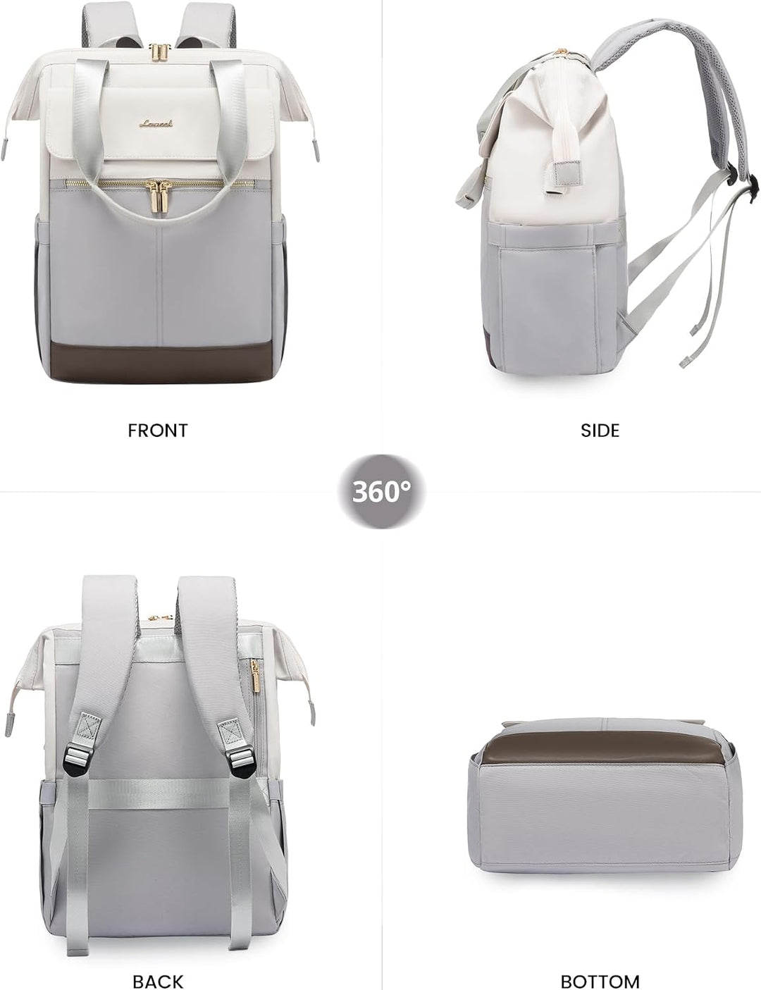 LOVEVOOK Moderner Laptop Rucksack, Schulrucksack Teenager Backpack Women Elegant Tagesrucksäcke Hand