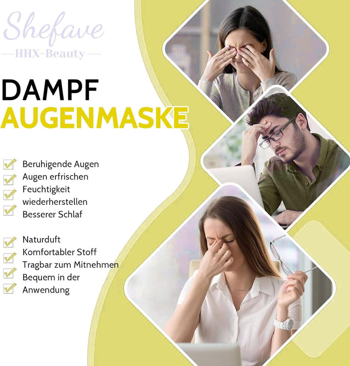Augenmaske Wärmend 20Pcs Lavendel Dampf Augen Maske Schlafmaske Wärmebrille für Augenermüdung Augenr