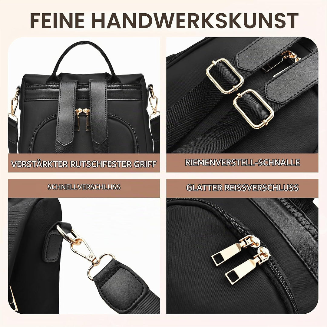 shepretty Wasserdichter Diebstahl-Rucksack für Damen 3-8864schwarz, 3-8864schwarz