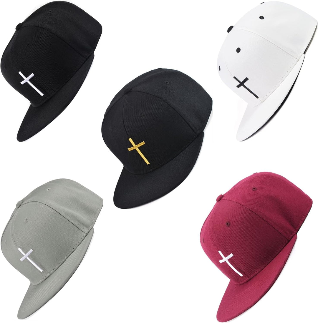 Bexxwell Snapback Cap rot mit Kreuz (optimale Passform, Kappe, red, Cross, Unisex)