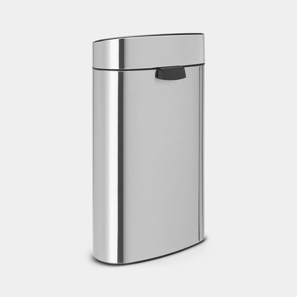 Brabantia 114823 Touch Bin New mit herausnehmbaren Kunststoffeinsatz, 40 L, Edelstahl, matt steel, 3